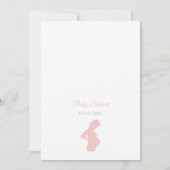 Invitation Chic fille Baby shower femme enceinte bébé bosse (Dos)