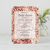 Invitation Chic Fille Mignonne Rose Gold Léopard (Debout devant)