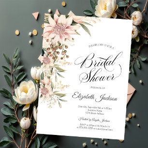 Invitation Chic Fleurs Bohème Aquarelle Enterrement de Vie de