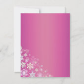 Invitation chic flocon de neige rose chaud pour Sw (Dos)