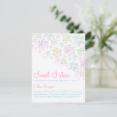 Invitation chic flocon de neige Sweet16 (Debout devant)