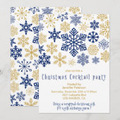 Invitation chic flocons de neige pour la soirée co (Devant / Derrière)