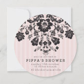 Invitation Chic Floral Douche Parisienne (Devant)