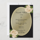 Invitation Chic Floral Ivory Roses 35e anniversaire (Dos)