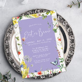 Invitation Chic Floral Moderne Brunch de Pâques Lavande