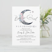 Invitation Chic Floral Moon Twinkle Little Star Gender Reveal (Debout devant)