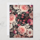 Invitation Chic Floral & Mosque Mariage musulman islamique (Dos)