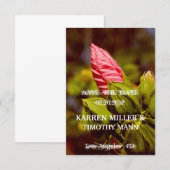 Invitation chic florale romantique pour sauvegarde (Devant / Derrière)