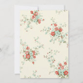 Invitation Chic florale Shabby Sweet 16 (Dos)