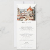 Invitation Chic Florence Cathédrale Italie Mariage Menu Card (Devant)