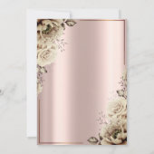 Invitation Chic Flowersf Rose Gold 70e anniversaire (Dos)