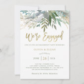 Invitation Chic Foliage | Fêtes de fiançailles (Devant)
