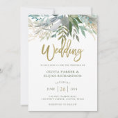 Invitation Chic Foliage | MARIAGE (Devant)