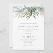 Invitation Chic Foliage| Mariage (Devant)