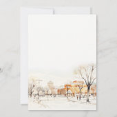 Invitation Chic Forgo North Dakota City Scape Couples Douche (Dos)