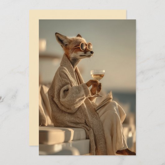 Invitation Chic Fox Relaxant dans le style (Devant / Derrière)
