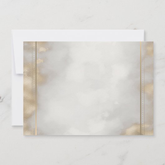 Invitation  Chic Frame Grad Cap Gold Graduation  (Dos)