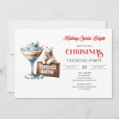 Invitation Chic fun festive Christmas cocktails party invite (Devant)