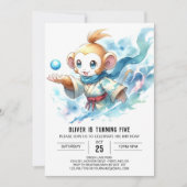 Invitation Chic Fun Monkey Anniversaire (Devant)