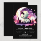 Invitation Chic Fun Triceratops Anniversaire (Devant / Derrière)