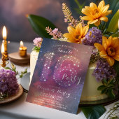 Invitation Chic Galaxy Star Constellation 16e fête d'annivers