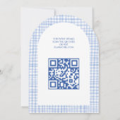 Invitation Chic Gingham Moderne Arch de Bar Mitzvah personnal (Dos)