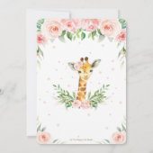 Invitation Chic Giraffe Safari Rose Blush FlorBaby shower (Dos)