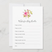 Invitation Chic Girl Baby shower des souhaits pour bébé (Devant)