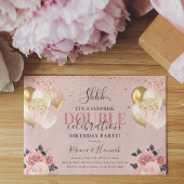 Invitation Chic Girly Surprise Double fête d'anniversaire