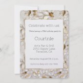 Invitation Chic Glam Blanc Lotus Fleurs (Devant)