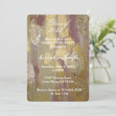 Invitation Chic Glam Gold Clay Pink Graduation Votre photo (Debout devant)