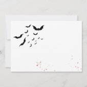 Invitation Chic glam gothique effrayant fille fête d'annivers (Dos)