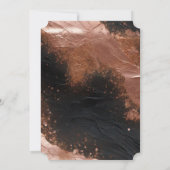 Invitation Chic Glam Rose Gold Black Fête des mariées Abstrai (Dos)