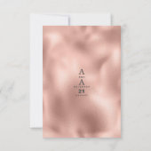 Invitation Chic Glam Rose Or Simple Blanc Floral Mariage (Dos)