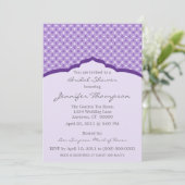 Invitation Chic Glamourous Douche nuptiale, Violet (Debout devant)