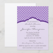 Invitation Chic Glamourous Douche nuptiale, Violet (Devant / Derrière)