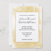 Invitation Chic Glitzy Gold Wedding Invite (Devant)