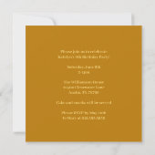 Invitation Chic Gold 2 Photo Collage Personnalisé Anniversair (Dos)