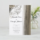 Invitation Chic Gold Brown Floral Beige Abstrait Mariage (Debout devant)