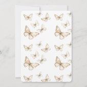 Invitation Chic Gold Cream White Butterflies Bridal Shower (Dos)