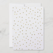 Invitation Chic Gold Glam Confetti Dots Sweet 16 (Devant)