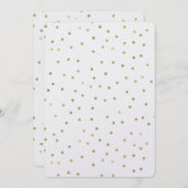 Invitation Chic Gold Glam Confetti Dots Sweet 16 (Devant / Derrière)