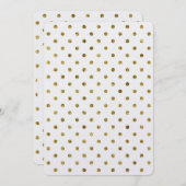 Invitation Chic Gold Glam Dots Sweet 16 (Devant / Derrière)