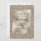 Invitation Chic Gold Glitz Parties scintillant élégante Glam (Devant)