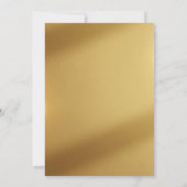 Invitation Chic Gold Line Art Flowers  (Dos)