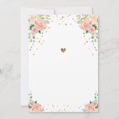 Invitation Chic Gold Parties scintillant Floral Peony Graduat (Dos)