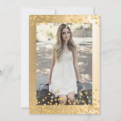 Invitation Chic Gold Parties scintillant Photo Sweet 16 Party (Dos)
