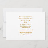 Invitation Chic Gold Photo Collage Anniversaire Fête Invitati (Dos)