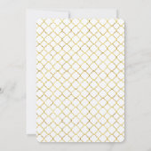 Invitation Chic Gold Quatrefoil Mariage (Dos)