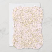 Invitation Chic Gold Rose Blush Confetti Mariée étincelante (Dos)